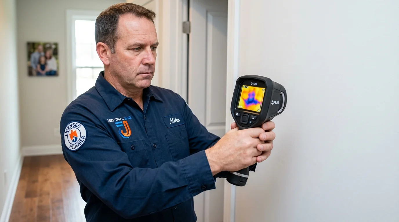 Thermal imaging leak detection by Johns Plumbing LLC in Lewiston